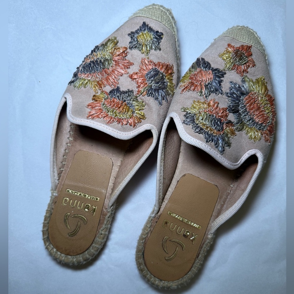 Floral Embroidered Mules